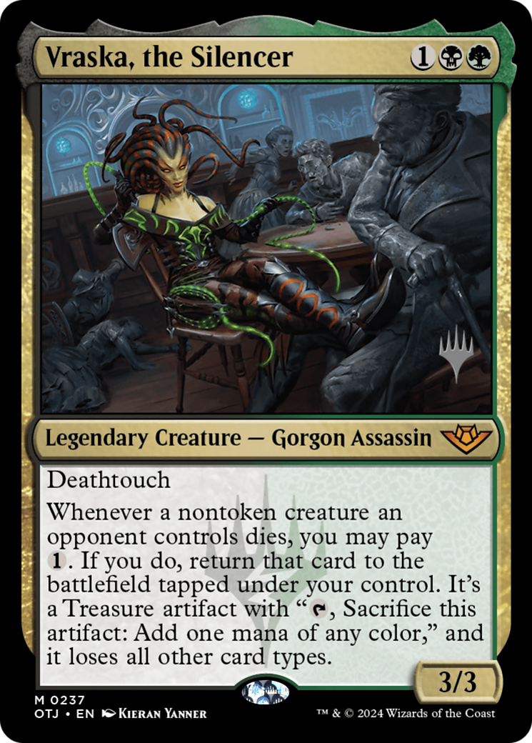 Image of Vraska, the Silencer (Promo Pack) [Outlaws of Thunder Junction Promos]