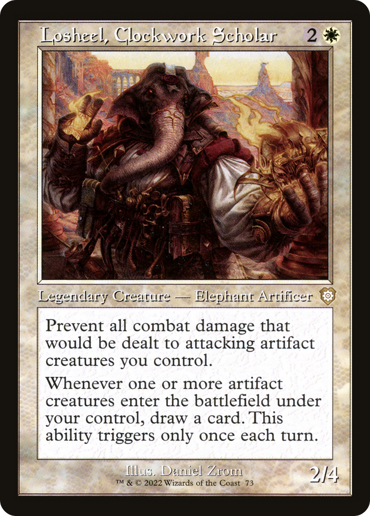 Image of Losheel, Clockwork Scholar (Retro) [The Brothers' War Commander]