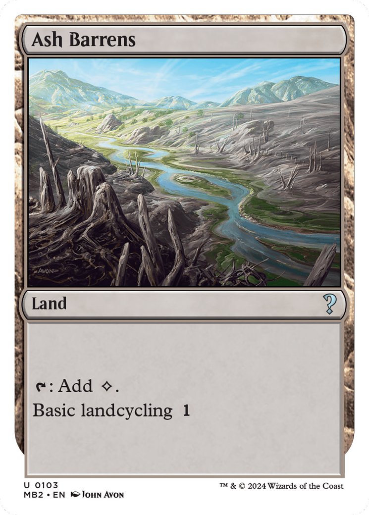 Image of Ash Barrens (White Border) [Mystery Booster 2]