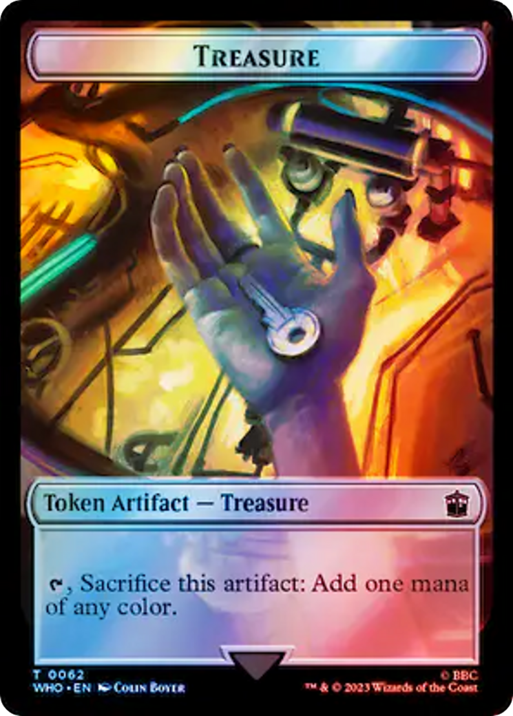 Image of Dalek // Treasure (0062) Double-Sided Token (Surge Foil) [Doctor Who Tokens]