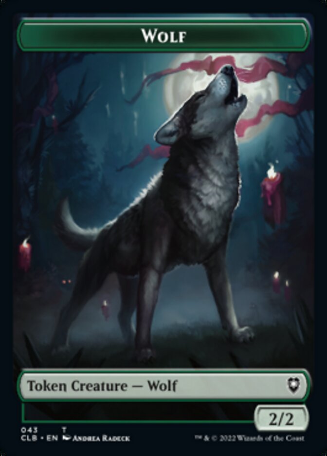 Image of Wolf // Insect Double-Sided Token [Commander Legends: Battle for Baldur's Gate Tokens]