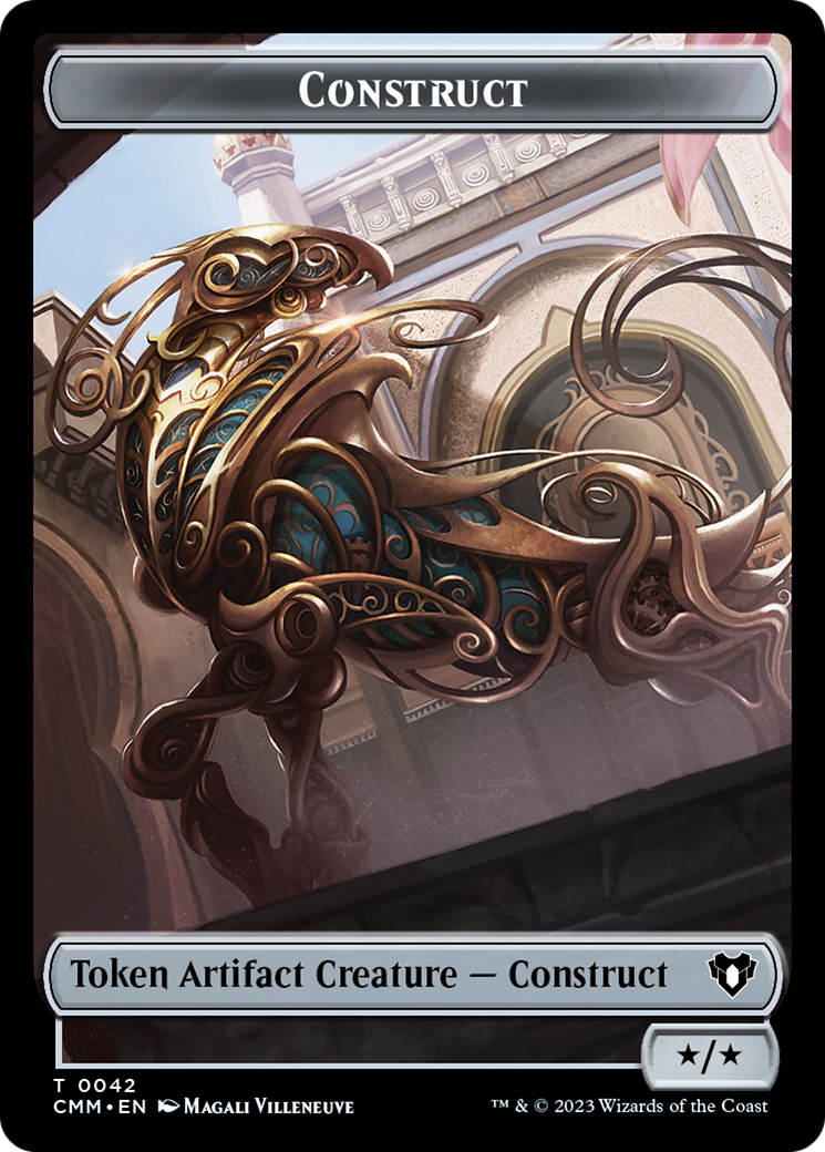 Image of Construct Token (42) [Commander Masters Tokens]