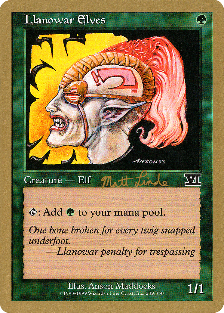 Image of Llanowar Elves (Matt Linde) [World Championship Decks 1999]