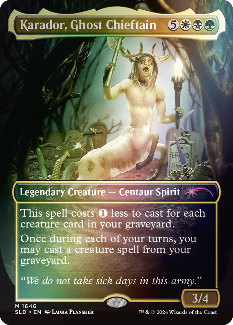 Image of Karador, Ghost Chieftain (Rainbow Foil) [Secret Lair Drop Series]