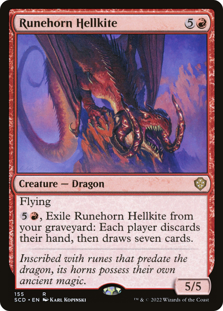 Image of Runehorn Hellkite [Starter Commander Decks]