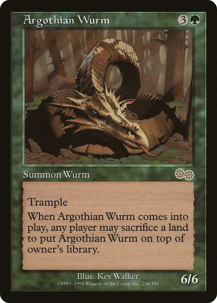 Image of Argothian Wurm [Urza's Saga]