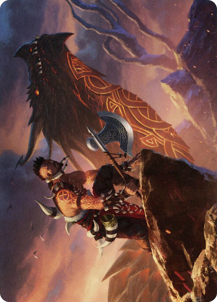 Image of Dragonkin Berserker // Dragonkin Berserker (ASKHM-032) - Art Series: Kaldheim (Borderless) Foil