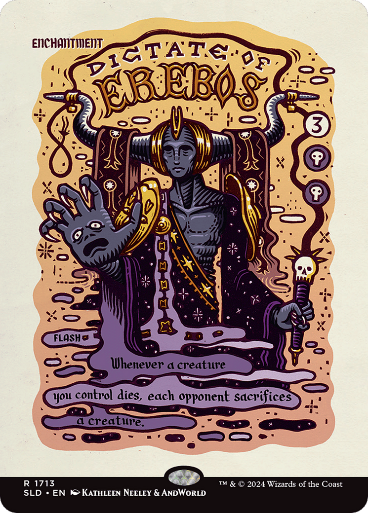 Image of Dictate of Erebos (SLD-1713) - Secret Lair Drop (Borderless) Foil