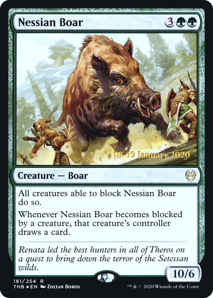Image of Nessian Boar [Theros Beyond Death Prerelease Promos]