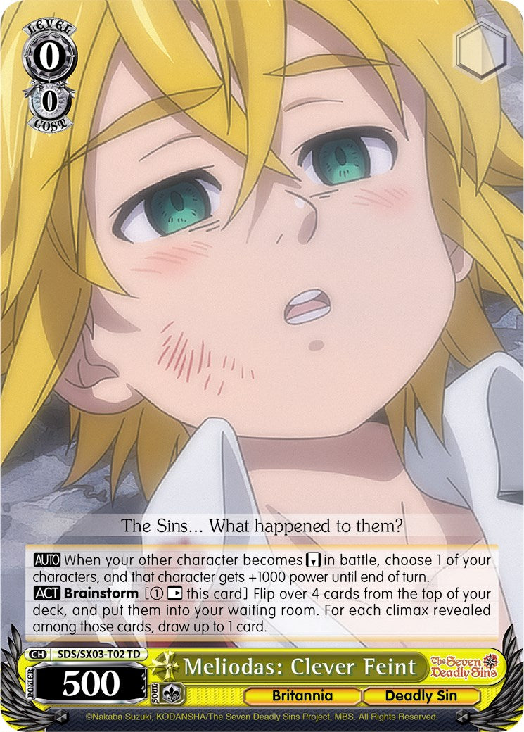 Image of Meliodas: Clever Feint (SDS/SX03-T02 TD) [The Seven Deadly Sins]