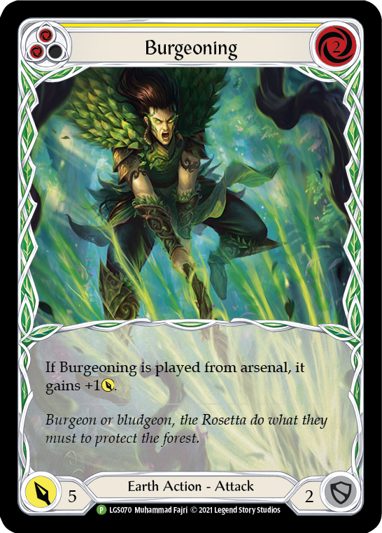 Image of Burgeoning (Yellow) [LGS070] (Promo)  Rainbow Foil