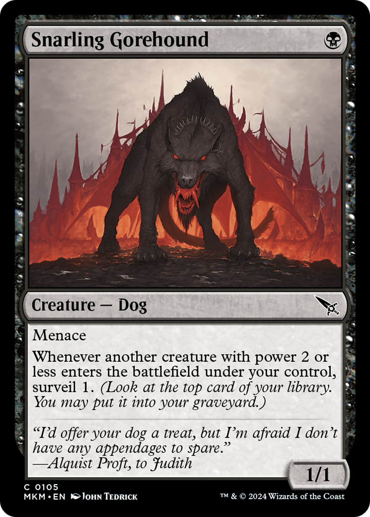 Image of Snarling Gorehound [Murders at Karlov Manor]