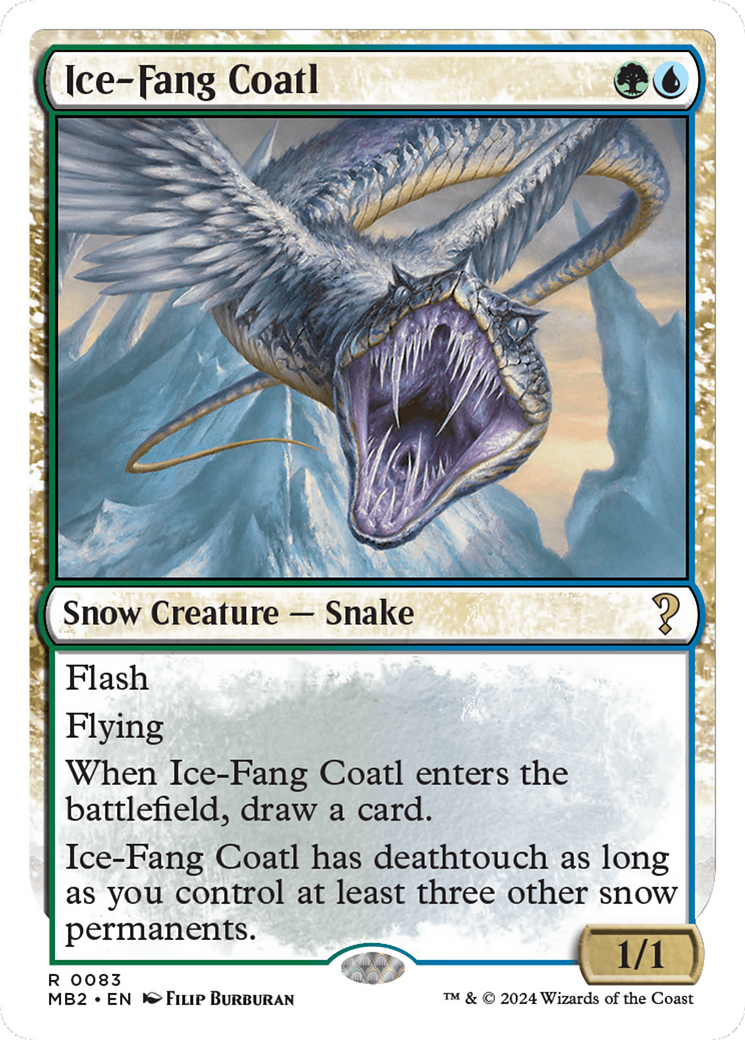 Image of Ice-Fang Coatl (White Border) [Mystery Booster 2]
