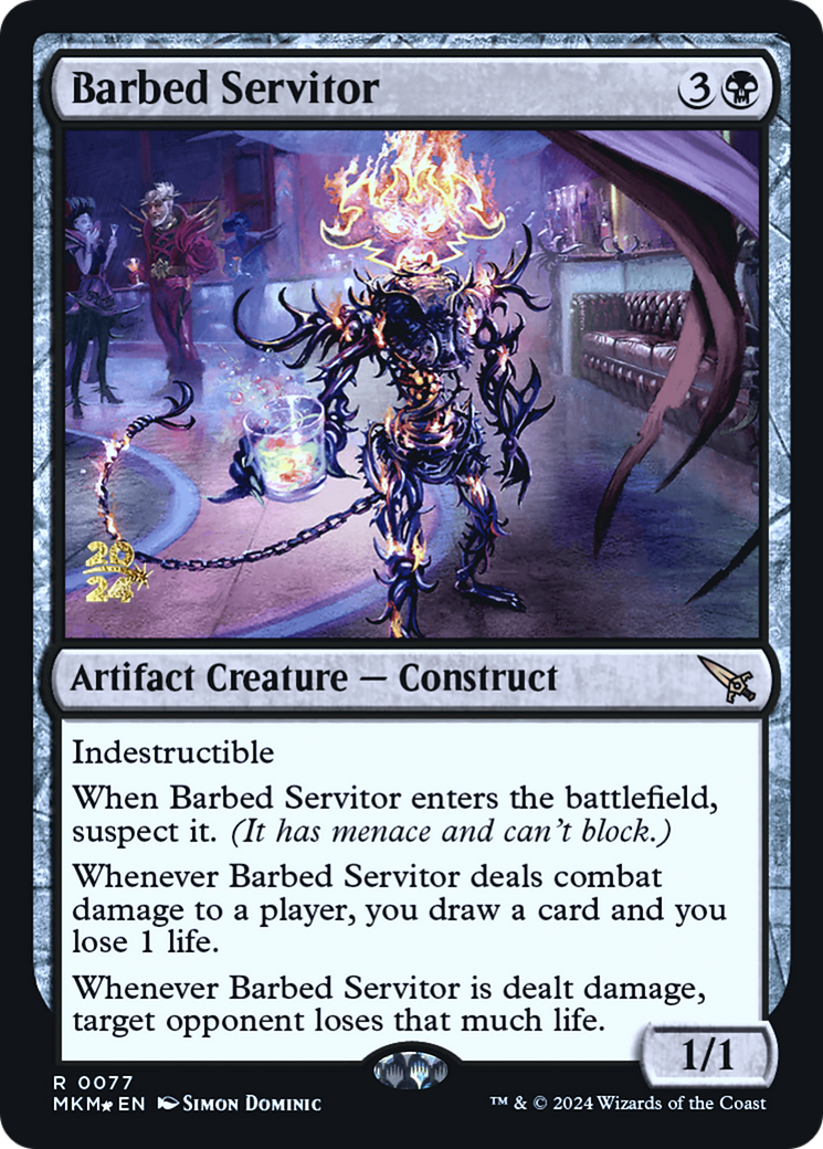 Image of Barbed Servitor [Murders at Karlov Manor Prerelease Promos]