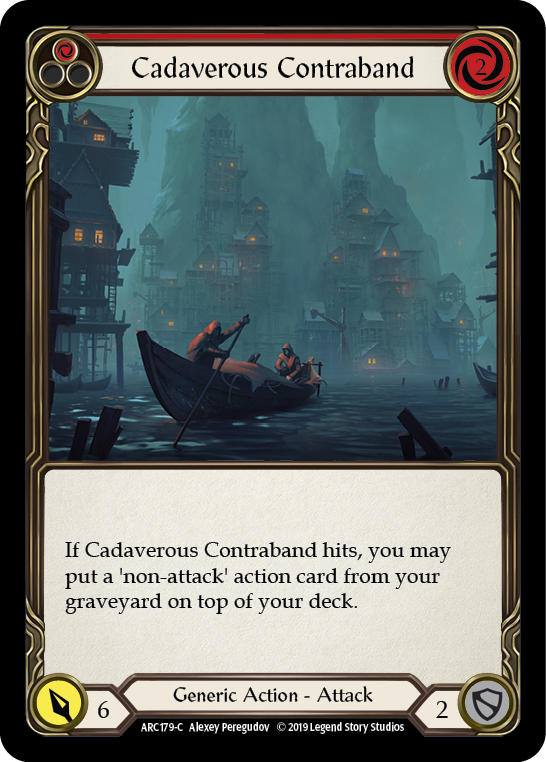 Image of Cadaverous Contraband (Red) [ARC179-C] (Arcane Rising)  1st Edition Rainbow Foil