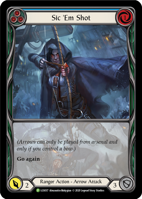 Image of Sic 'Em Shot (Blue) [LGS037] (Promo)  Rainbow Foil