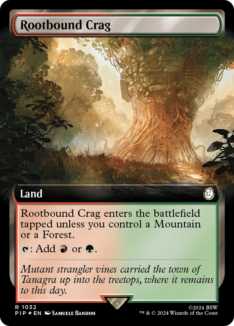 Image of Rootbound Crag (Extended Art) (Surge Foil) [Fallout]