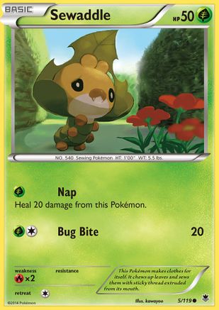 Image of Sewaddle (5/119) [XY: Phantom Forces]