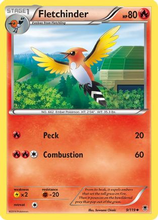 Image of Fletchinder (9/119) [XY: Phantom Forces]