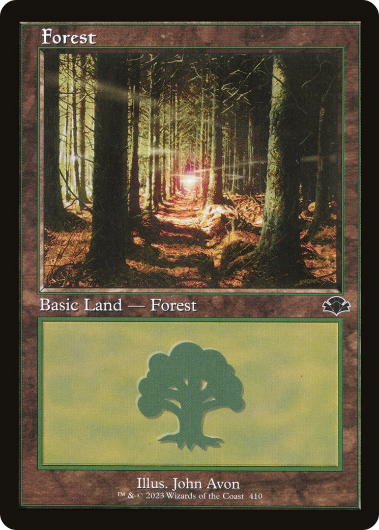 Image of Forest (410) (Retro) [Dominaria Remastered]