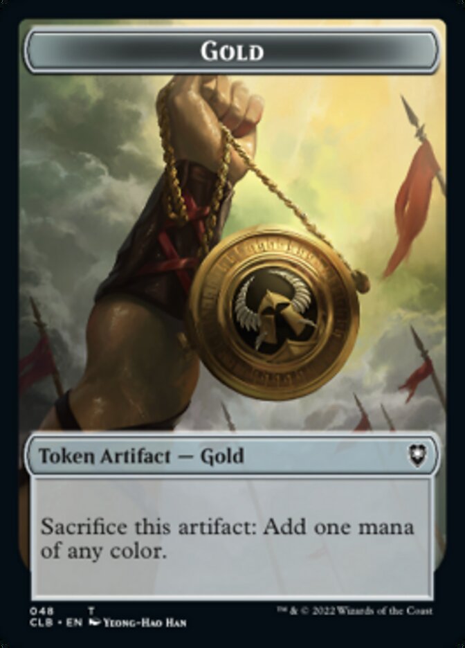 Image of Gold // Dragon Double-Sided Token [Commander Legends: Battle for Baldur's Gate Tokens]