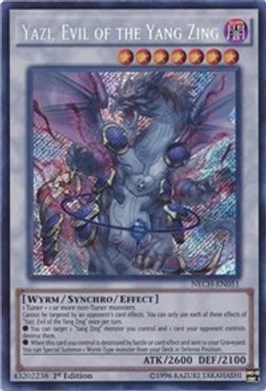 Image of Yazi, Evil of the Yang Zing [NECH-EN051] Secret Rare