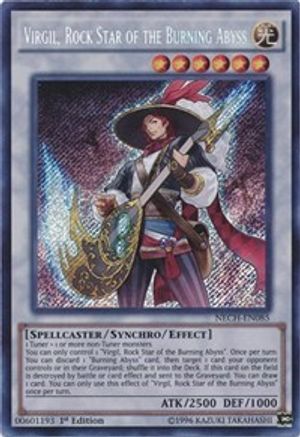 Image of Virgil, Rock Star of the Burning Abyss [NECH-EN085] Secret Rare