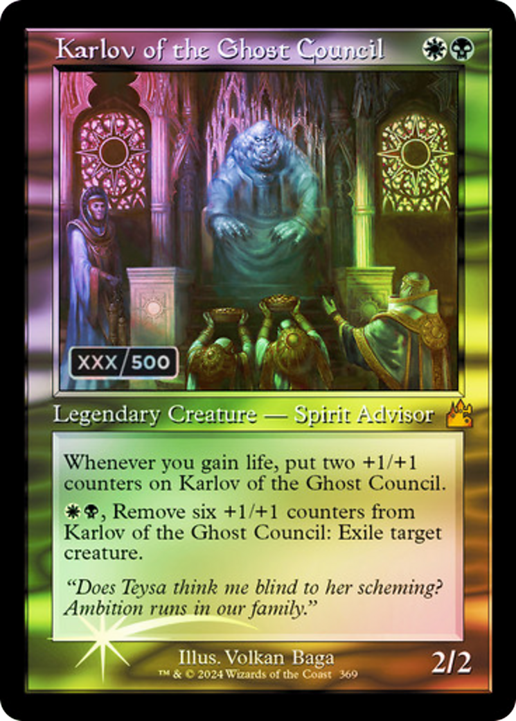Image of Karlov of the Ghost Council (Retro) (Serialized) [Ravnica Remastered]