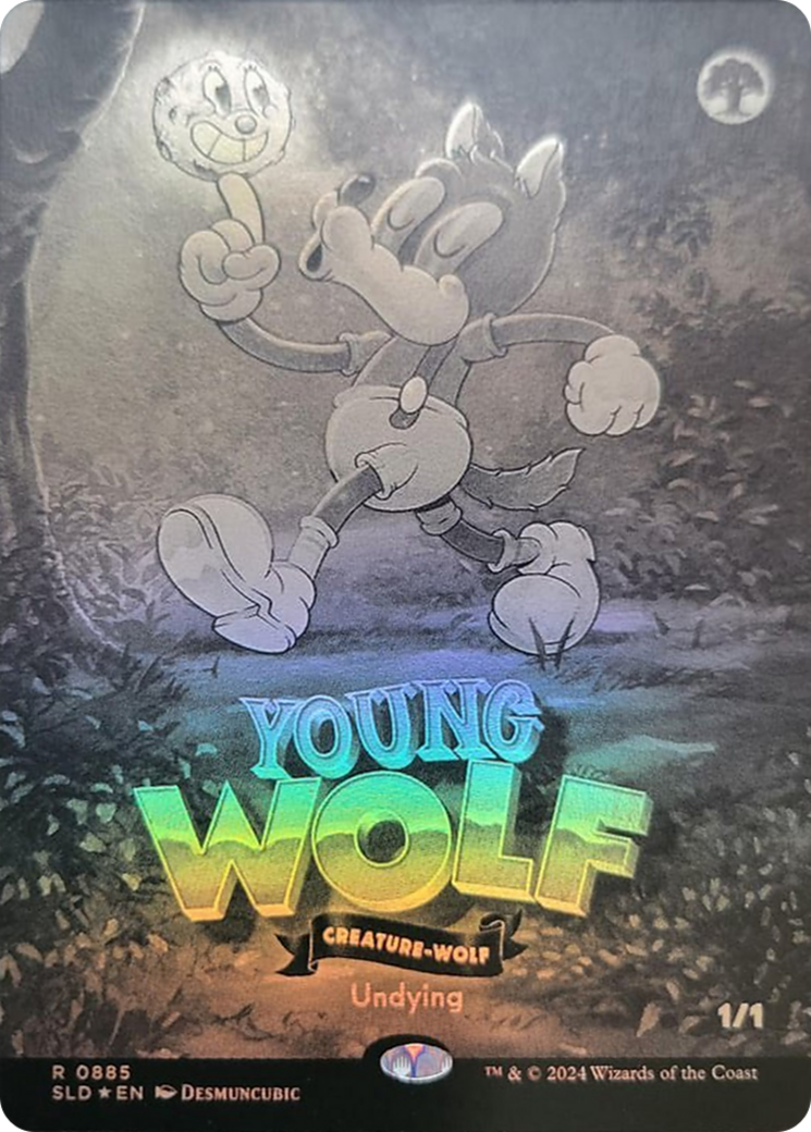 Image of Young Wolf (Black & White Foil) [Secret Lair Drop Series]