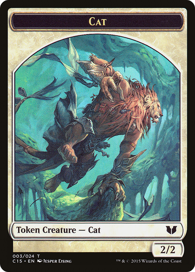 Image of Cat // Zombie Double-Sided Token [Commander 2015 Tokens]