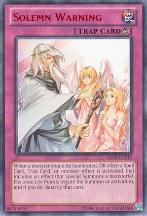 Image of Solemn Warning (Red) [DL18-EN019] Rare