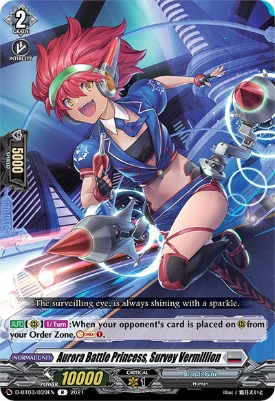 Image of Aurora Battle Princess, Survey Vermillion (D-BT03/039EN) [Advance of Intertwined Stars]