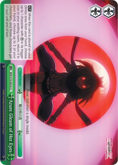 Image of Azure Gleam of Her Eyes (BFR/S78-E054 CC) [BOFURI: I Don't Want to Get Hurt, so I'll Max Out My Defense]