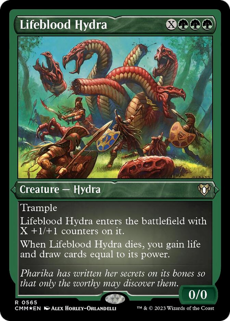 Image of Lifeblood Hydra (Foil Etched) [Commander Masters]