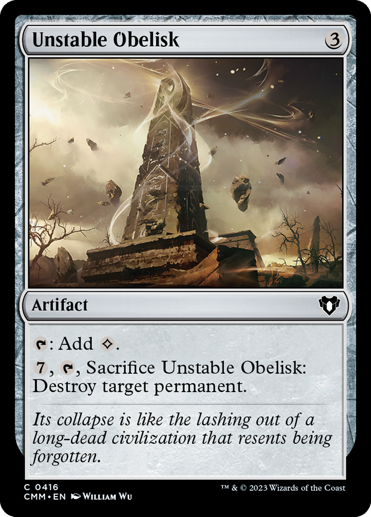 Image of Unstable Obelisk [Commander Masters]