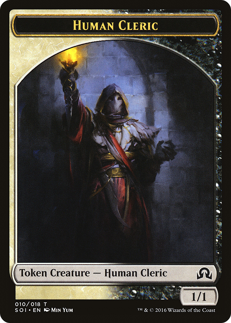 Image of Human Cleric Token [Shadows over Innistrad Tokens]