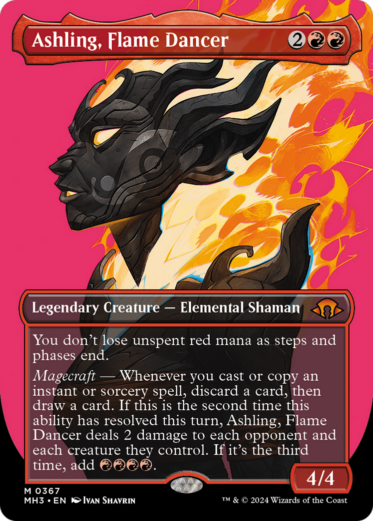 Image of Ashling, Flame Dancer (Borderless) [Modern Horizons 3]