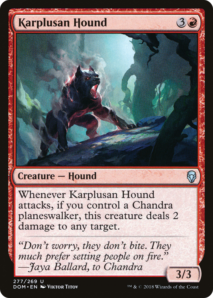 Image of Karplusan Hound [Dominaria]