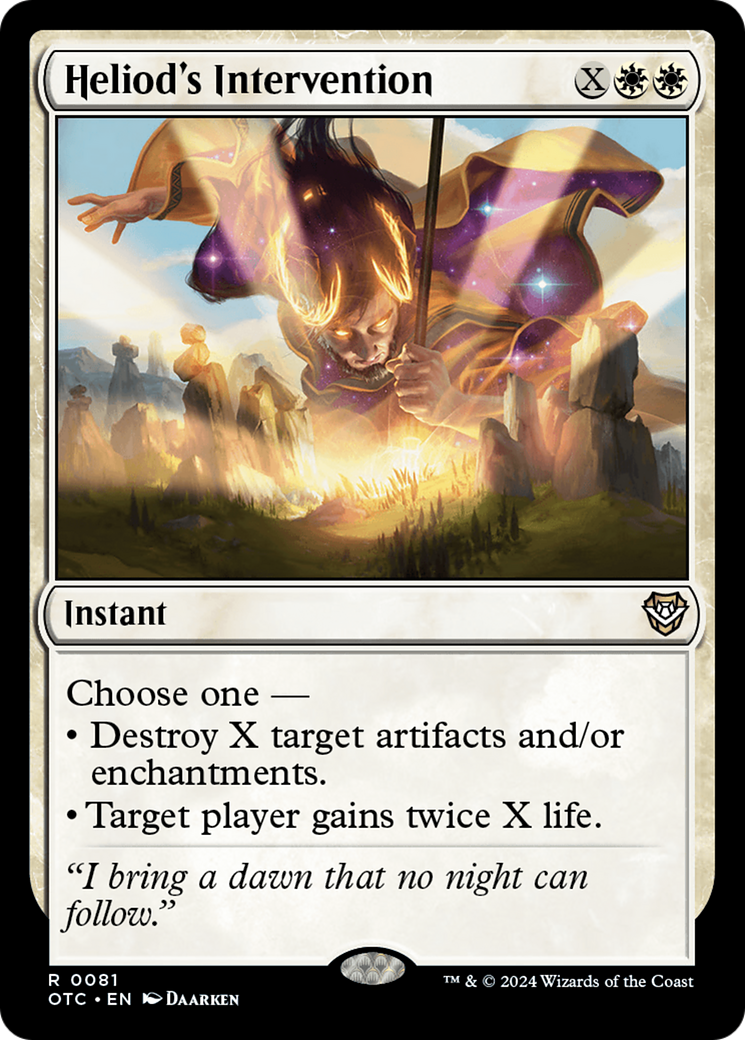 Image of Heliod's Intervention [Outlaws of Thunder Junction Commander]