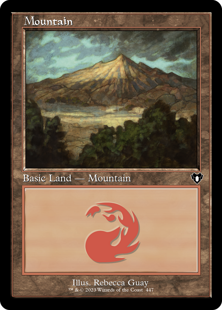 Image of Mountain (447) (Retro) [Commander Masters]