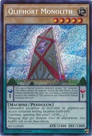 Qliphort Monolith [SECE-EN020] Secret Rare