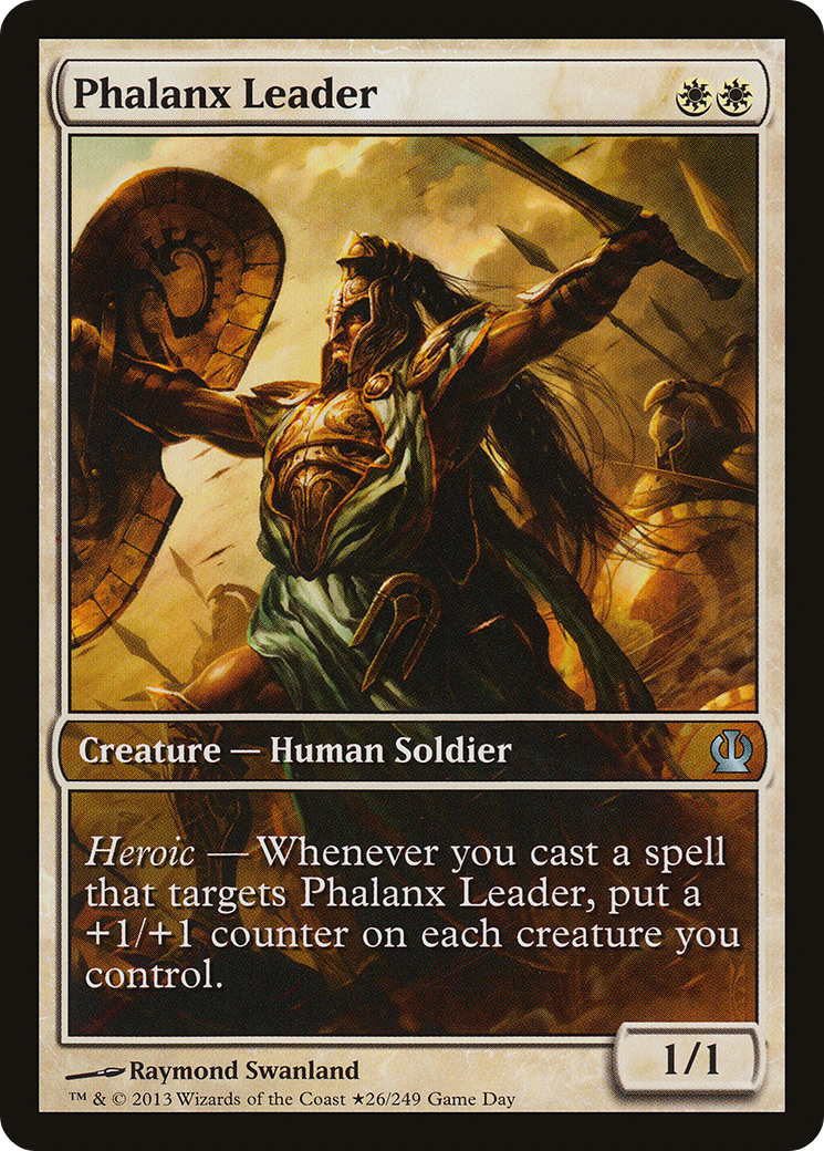 Image of Phalanx Leader (Game Day) (Extended Art) [Theros Promos]