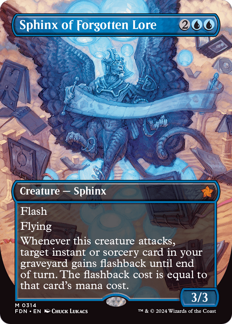 Image of Sphinx of Forgotten Lore (Borderless) [Foundations]