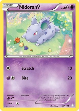 Image of Nidoran (66/160) (Female) [XY: Primal Clash]