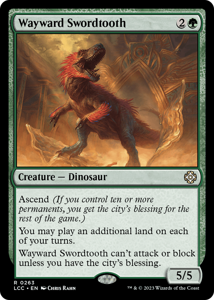 Image of Wayward Swordtooth [The Lost Caverns of Ixalan Commander]