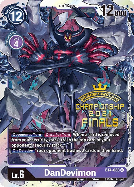 Image of DanDevimon [BT4-088] (2021 Championship Finals Event Pack Alt-Art Gold Stamp Set) [Great Legend Promos]