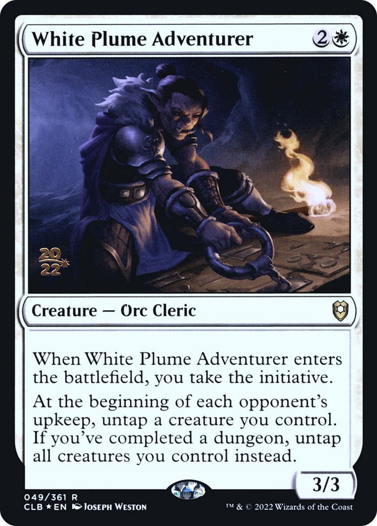 Image of White Plume Adventurer [Commander Legends: Battle for Baldur's Gate Prerelease Promos]