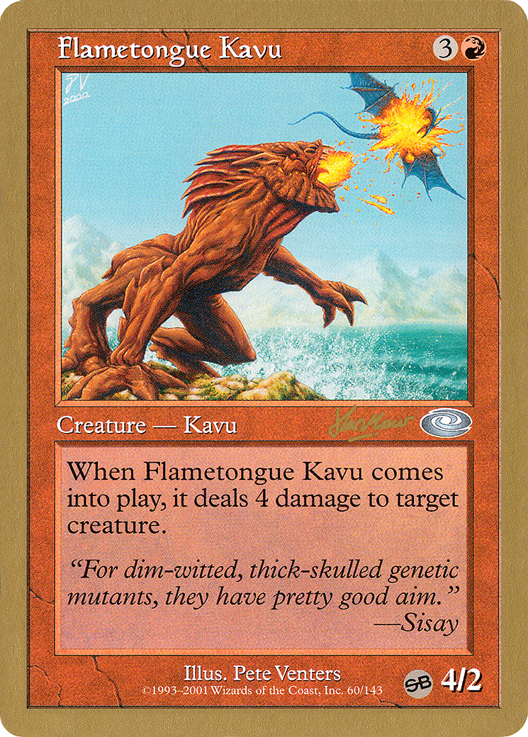 Image of Flametongue Kavu (Sim Han How) (SB) [World Championship Decks 2002]