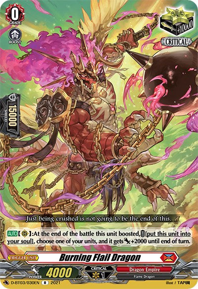 Image of Burning Flail Dragon (D-BT03/030EN) [Advance of Intertwined Stars]