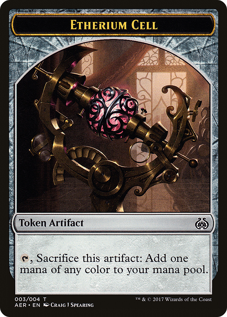 Image of Etherium Cell Token (AER-003) - Aether Revolt Tokens Foil